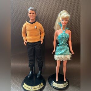 Vintage Star Trek Barbie and Ken collector edition dolls 1996